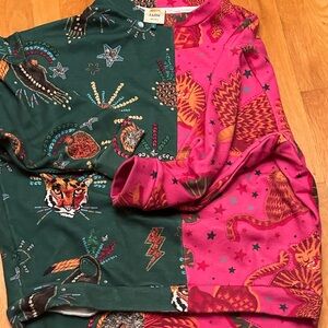 FARM Rio Green and Pink Sweatshirt